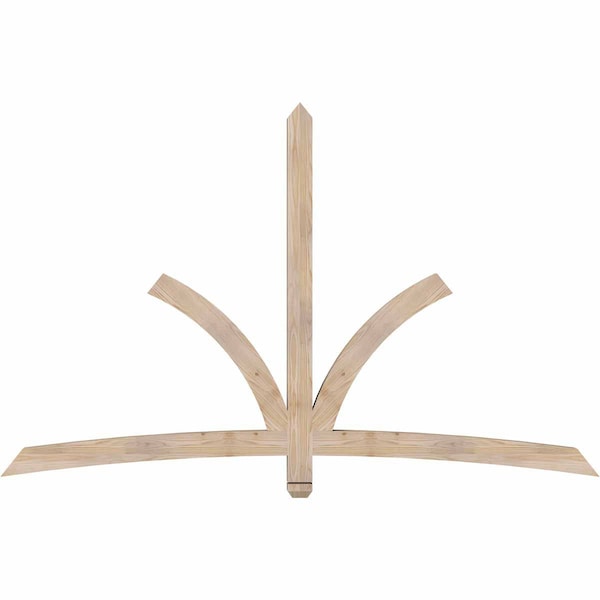 Ekena Millwork Davenport Smooth Timber Gable Bracket, Douglas Fir, 84"W x 53"H x 3 1/2"D x 3 1/2"F, 15/12 Pitch GBW084X53X0404DAV00SDF - main